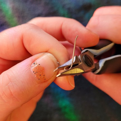 Jennifer Brooks's Rainbow Autumn Tree Earrings - , Contemporary Wire Jewelry, Dapping, Dapping Jewelry, How To Punch Holes, Hole Punching, Punch A Hole, Lashing, Wire Lashing, , tree of life earrings